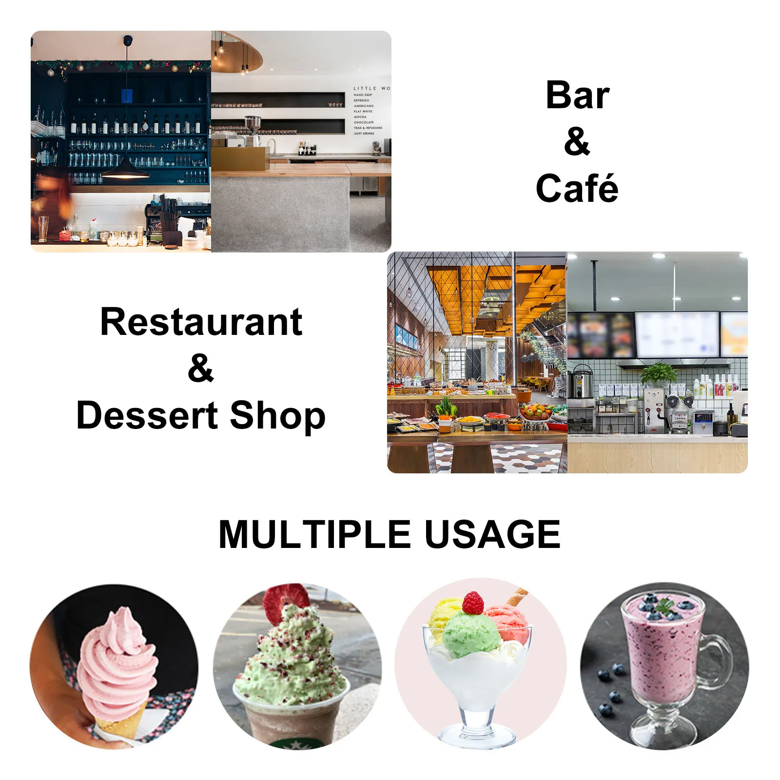 restaurant, café, and dessert shop with various frozen yogurt and smoothie options.