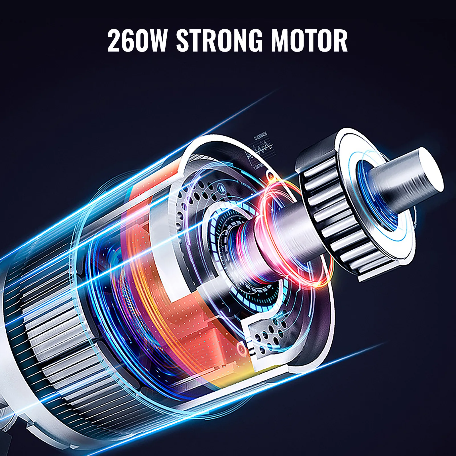 260w strong motor for VEVOR electric sausage stuffer, depicting internal mechanical design.