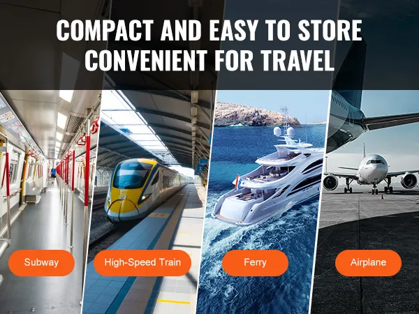 compact and easy to store VEVOR electric wheelchair for subways, high-speed trains, ferries, and airplanes.