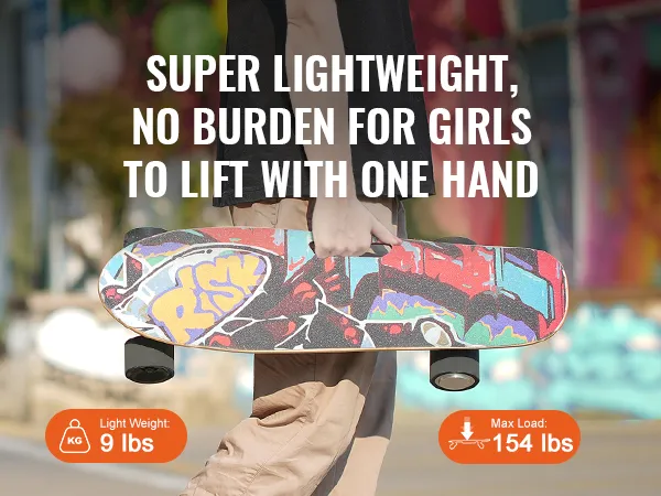 VEVOR Electric Longboard Skateboard with Control 5 Miles Range for Adults Kids