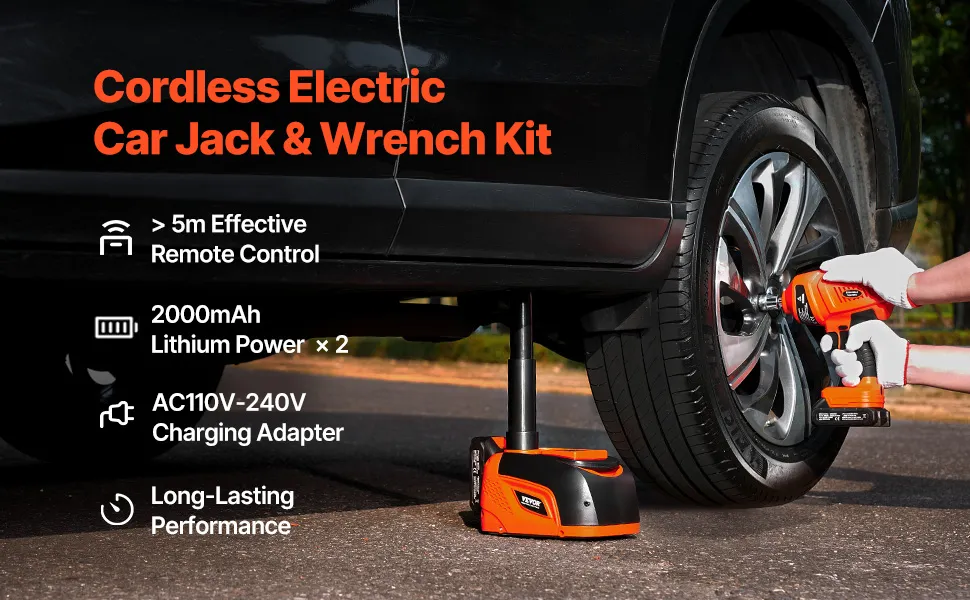 Electric Car Jack 5 Tons /11000 lbs Portable Jack kit with Remote Control