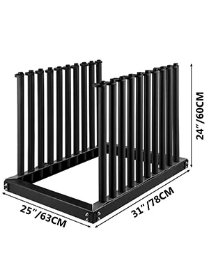 black metal VEVOR windshield rack with dimensions 31'' x 25'' x 24''.