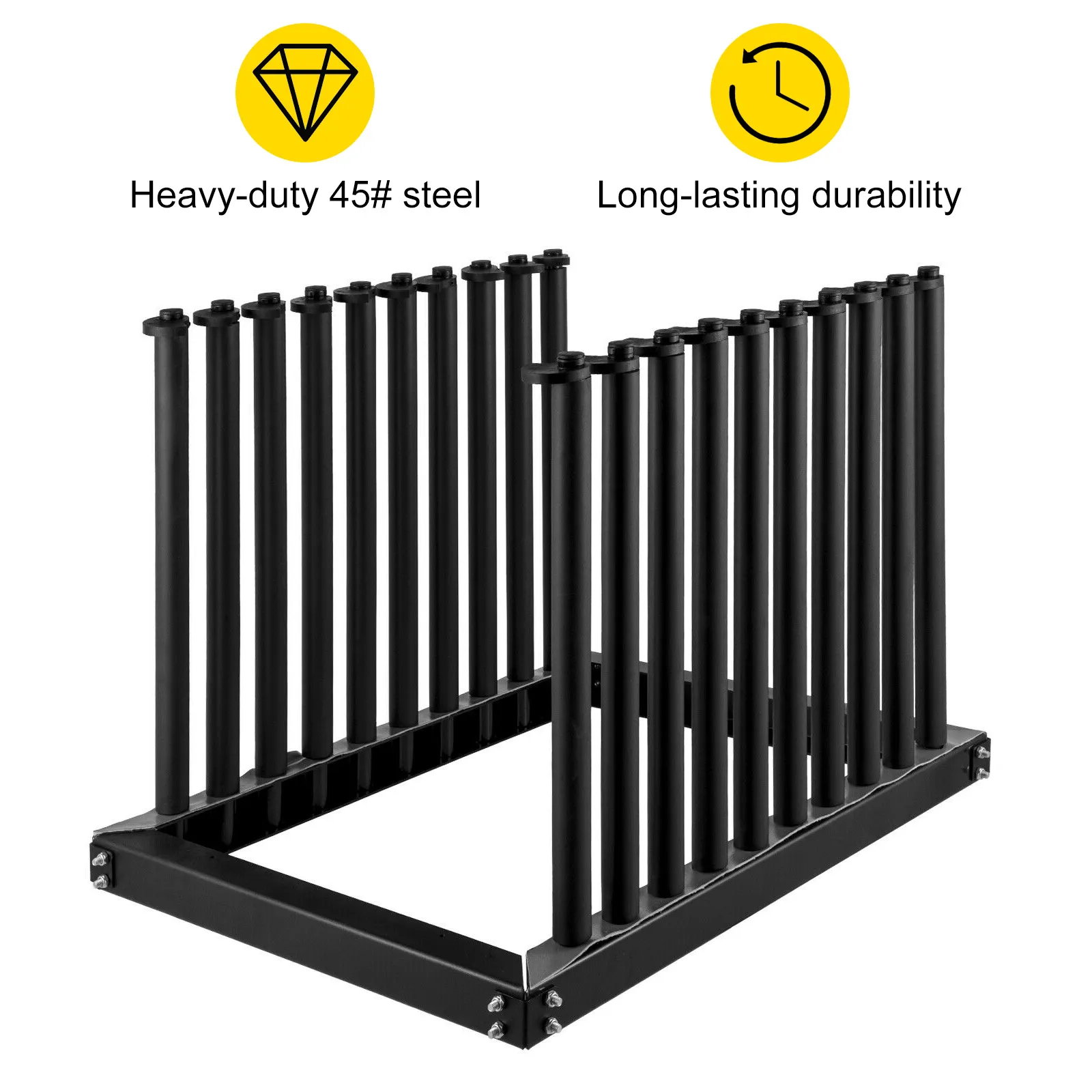 VEVOR windshield rack in heavy-duty 45# steel with long-lasting durability.