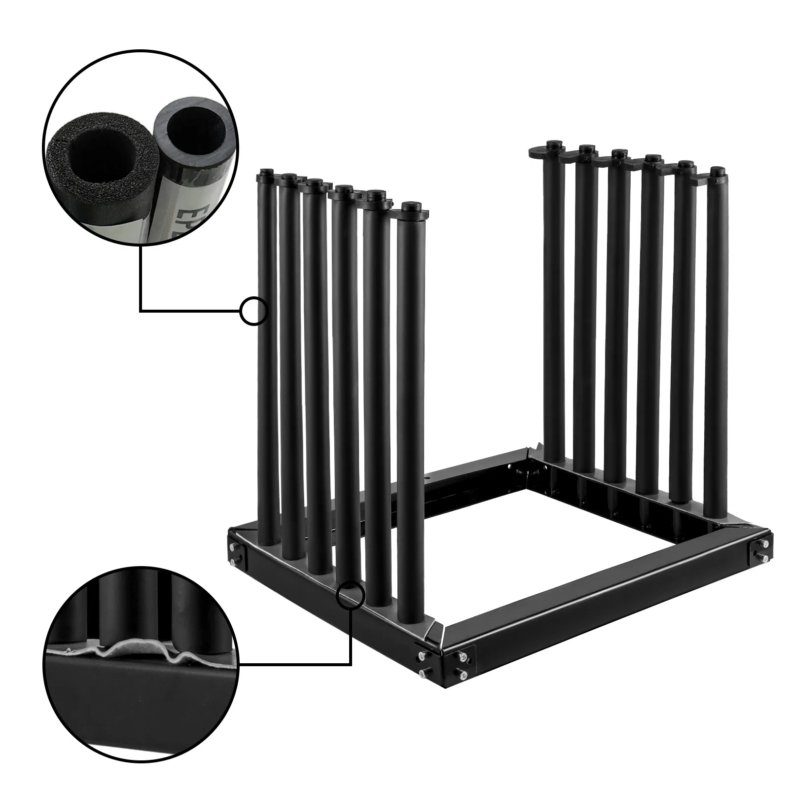 VEVOR windshield rack with foam-padded metal posts and reinforced corners.