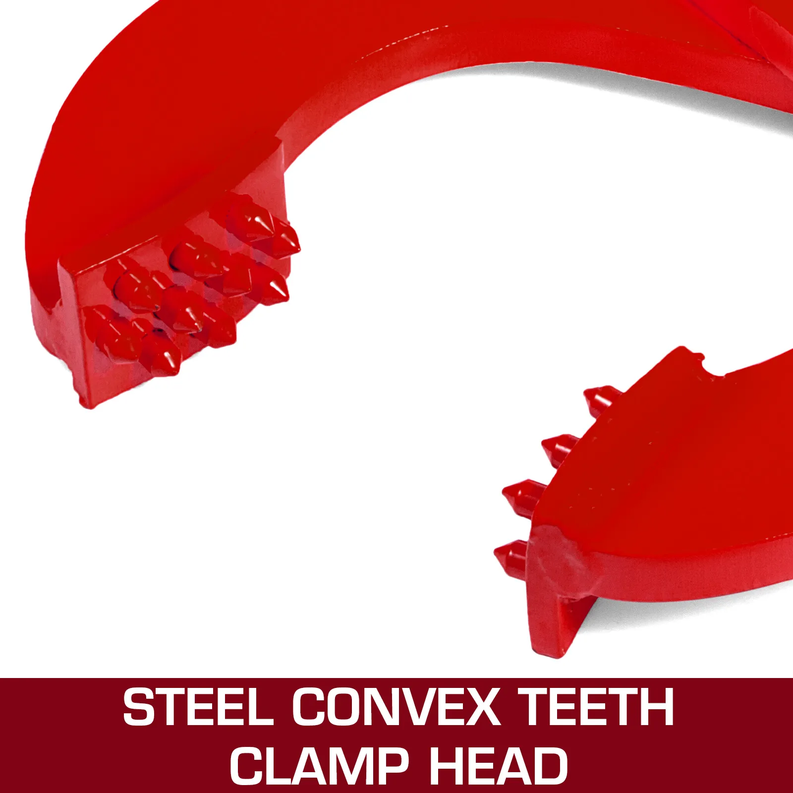 Cabezal de abrazadera de dientes convexos de acero rojo. Extractor de paletas VEVOR.