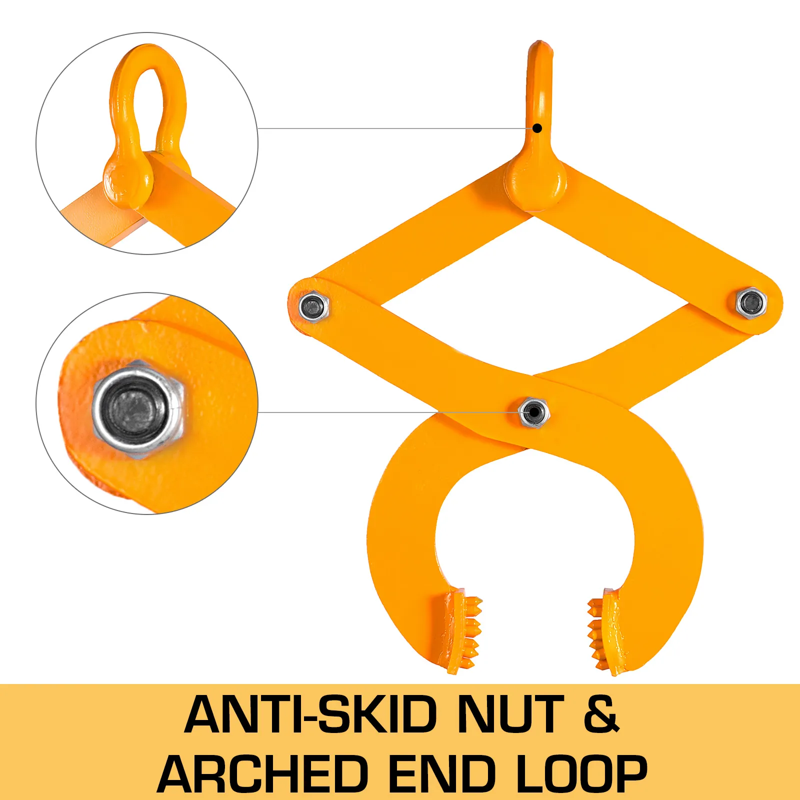 VEVOR pallet puller with anti-skid nut and arched end loop.