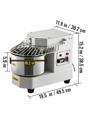 VEVOR Commercial Food Mixer, 8.5Qt Capacity, 450W Dual
