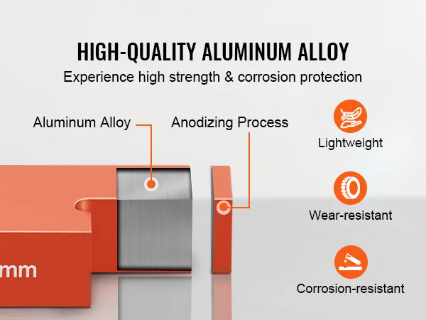 high-quality aluminum VEVOR router table setup bars showcasing 1/2 inch size, wear and corrosion resistance.