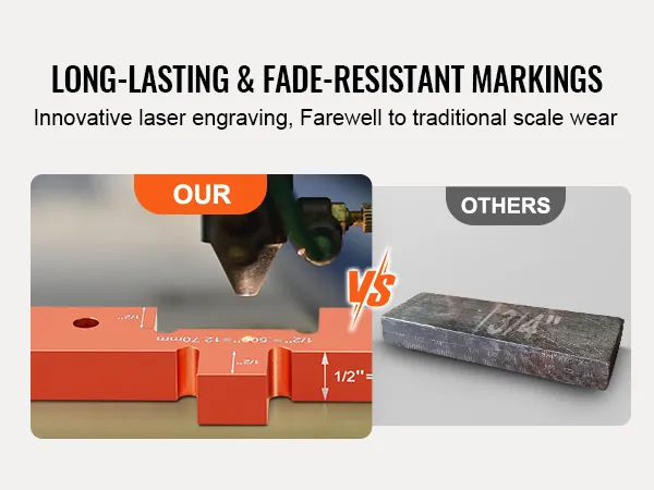 long-lasting fade-resistant VEVOR router table setup bars with innovative laser engraving vs others.