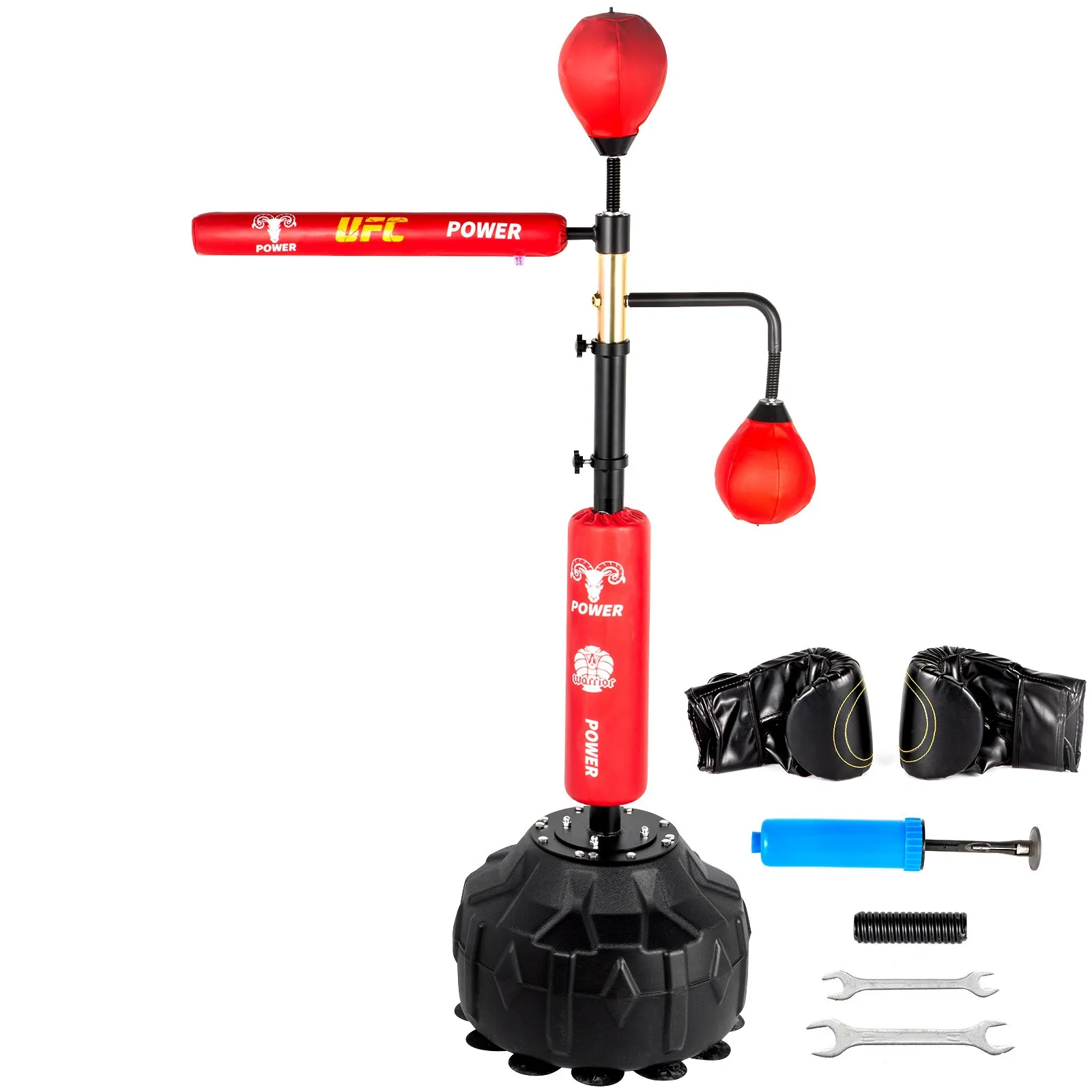 Entrenador de velocidad de boxeo VEVOR con guantes, bomba, llave y bolsa de velocidad.