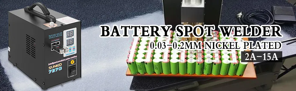 Soldador por puntos de batería VEVOR, 2a-15a, niquelado, para soldar celdas de batería.