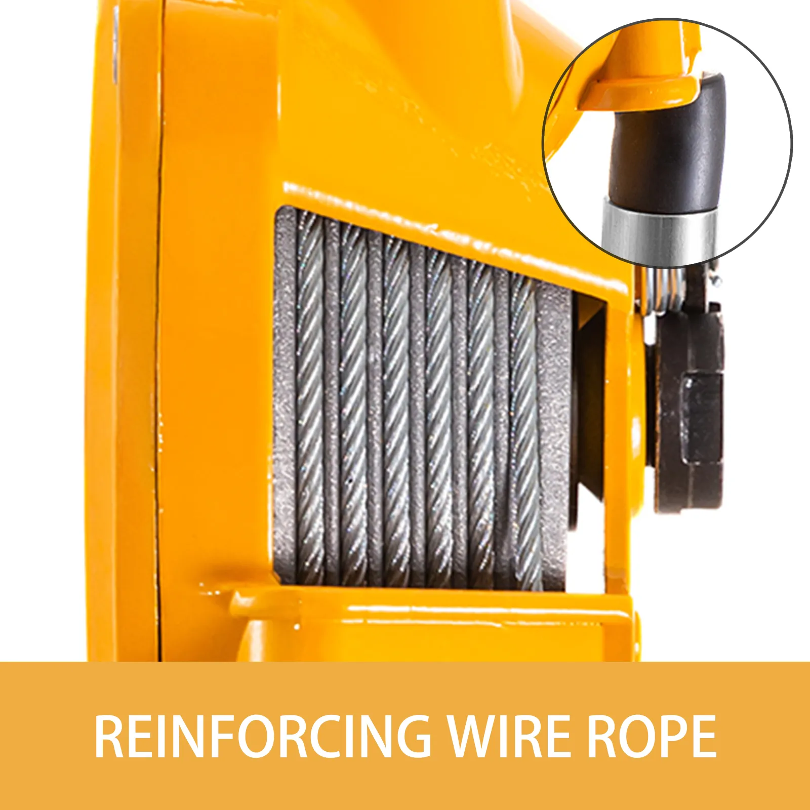 Equilibrador de resorte VEVOR que muestra su cable de acero de refuerzo duradero.