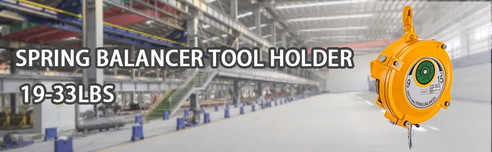 VEVOR spring balancer in industrial setting, weight capacity 19-33 lbs.