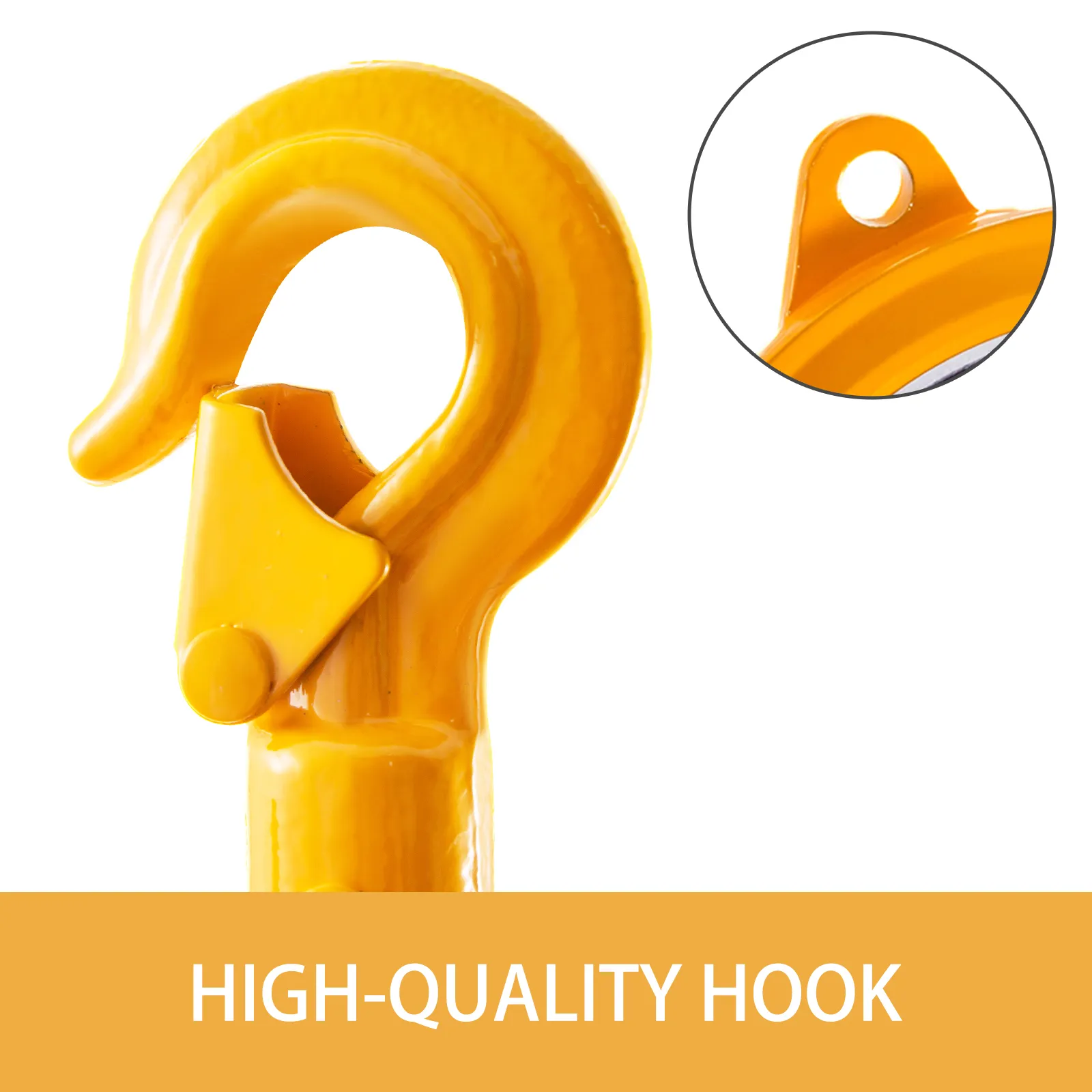 high-quality hook on VEVOR spring balancer, with a close-up inset detail.