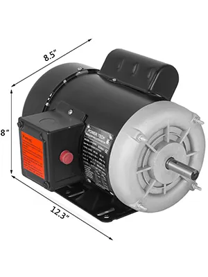 Motor compresor eléctrico VEVOR, compacto 8x8,5x12,3 pulgadas, diseño cilíndrico.