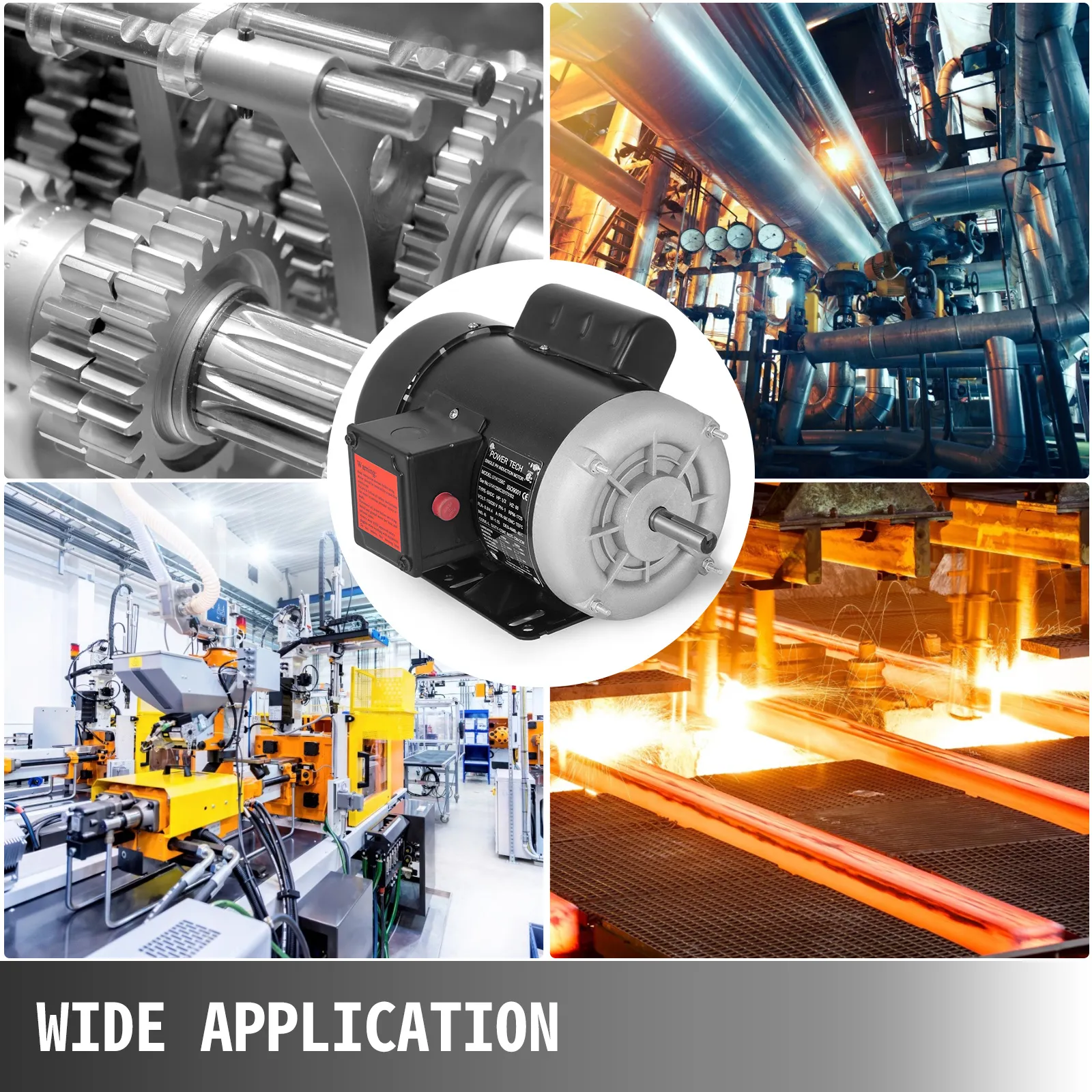 Montaje de motor de compresor eléctrico VEVOR en aplicaciones industriales