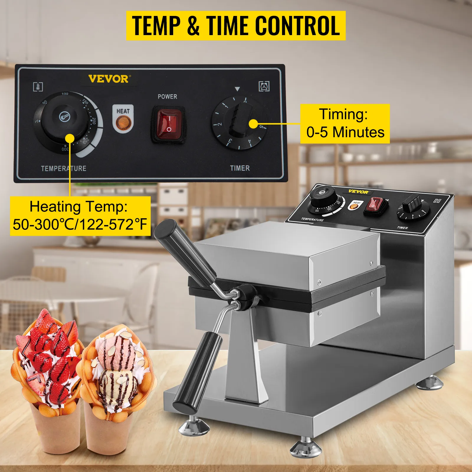 Double Bubble Waffle Maker - Commercial Egg Puff Nederland