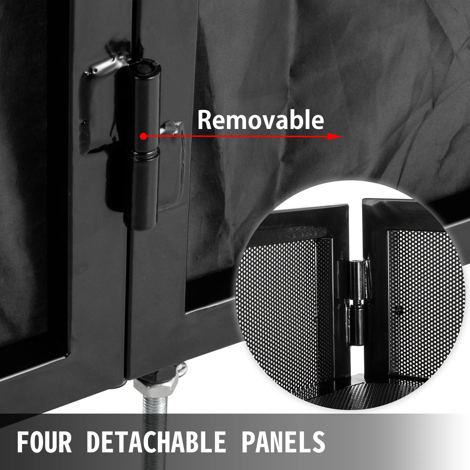 Stół fasadowy VEVOR DJ z czterema zdejmowanymi panelami i zdejmowanymi zawiasami.