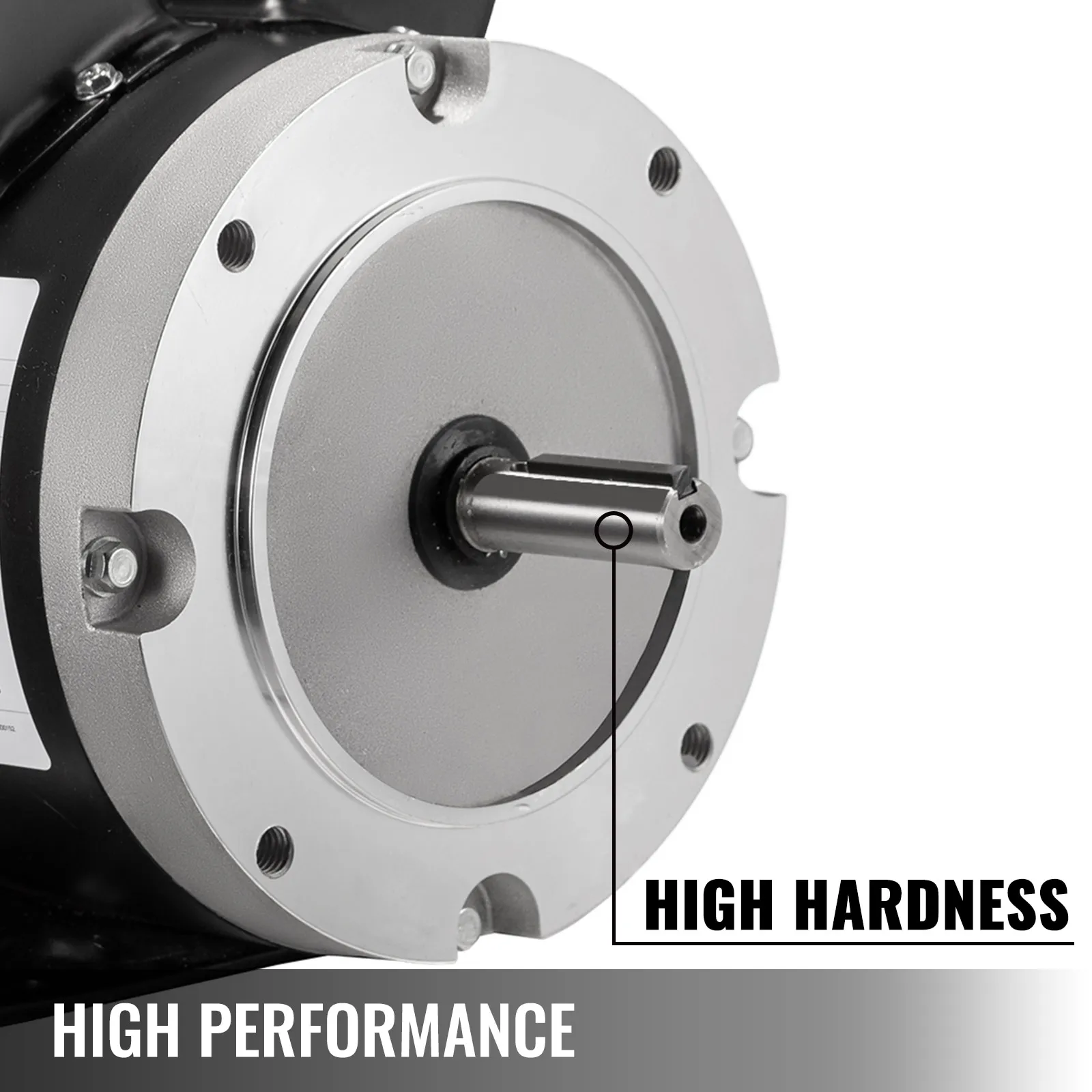 Motor eléctrico VEVOR con eje metálico duradero y alta dureza para un rendimiento óptimo.