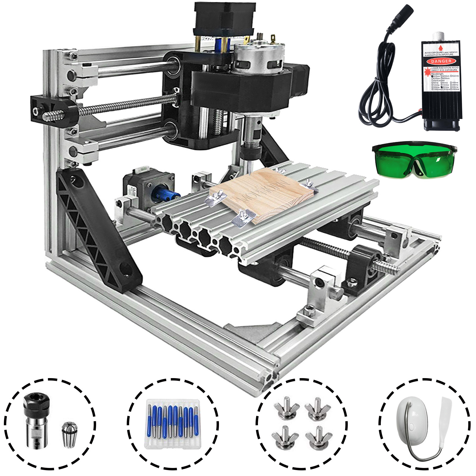 3台セツト 3 Axis Cnc Router Kit 1610 500mw Injection Molding Material