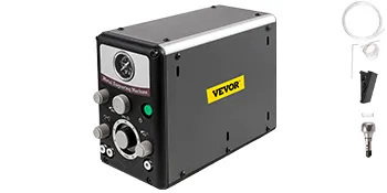 Grabador de joyas neumático VEVOR con panel de control y kit de accesorios.