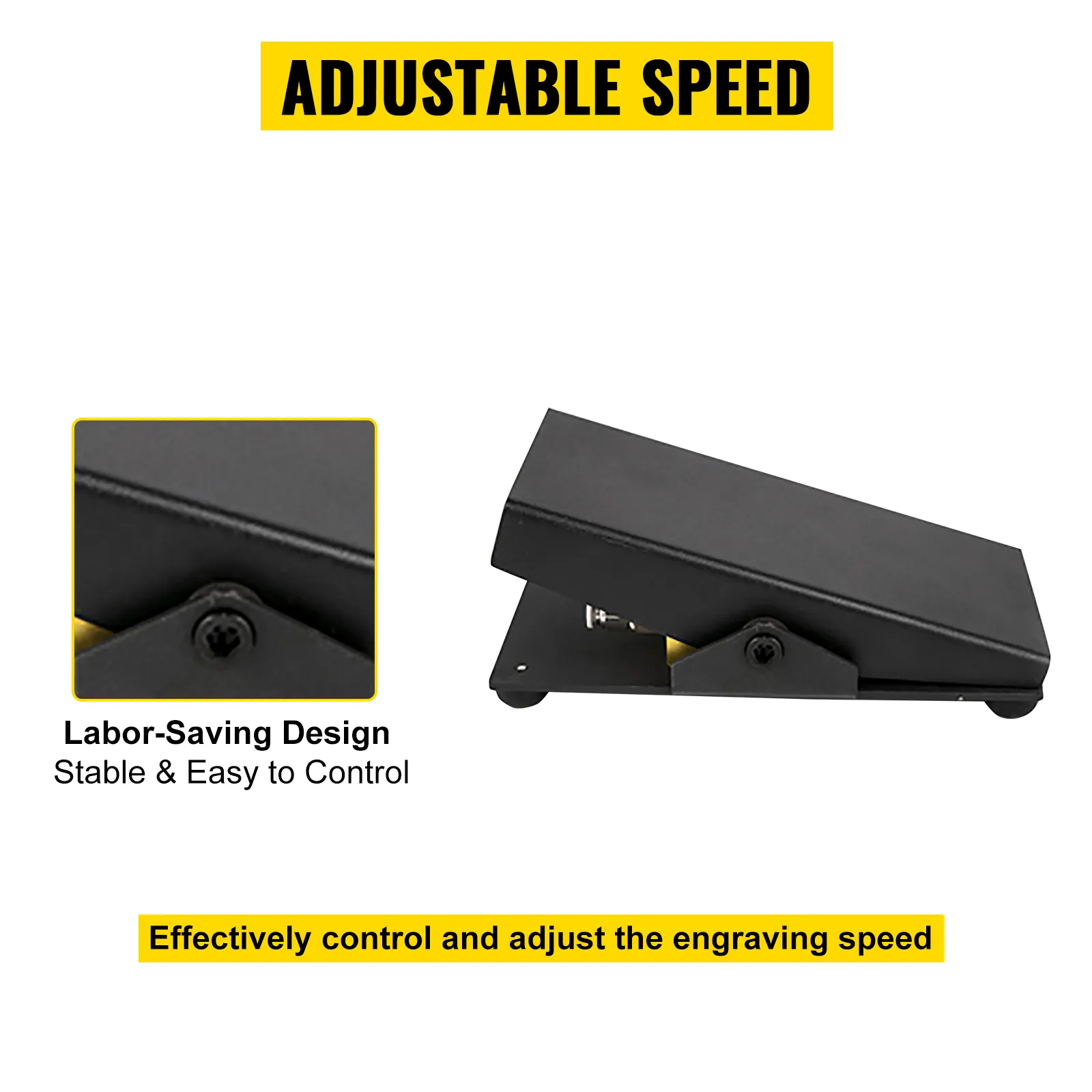 Pedal de pie para grabador de joyas neumático VEVOR con velocidad ajustable para un diseño que ahorra mano de obra