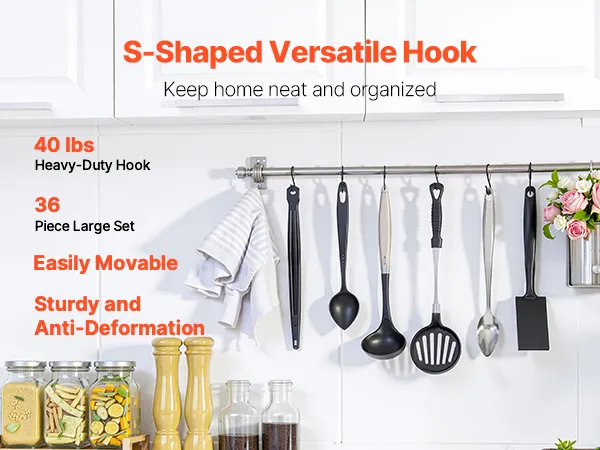 DOJA INDUSTRIAL | S Hook | M5 | Pack 100 | Zinc Steel | Wall