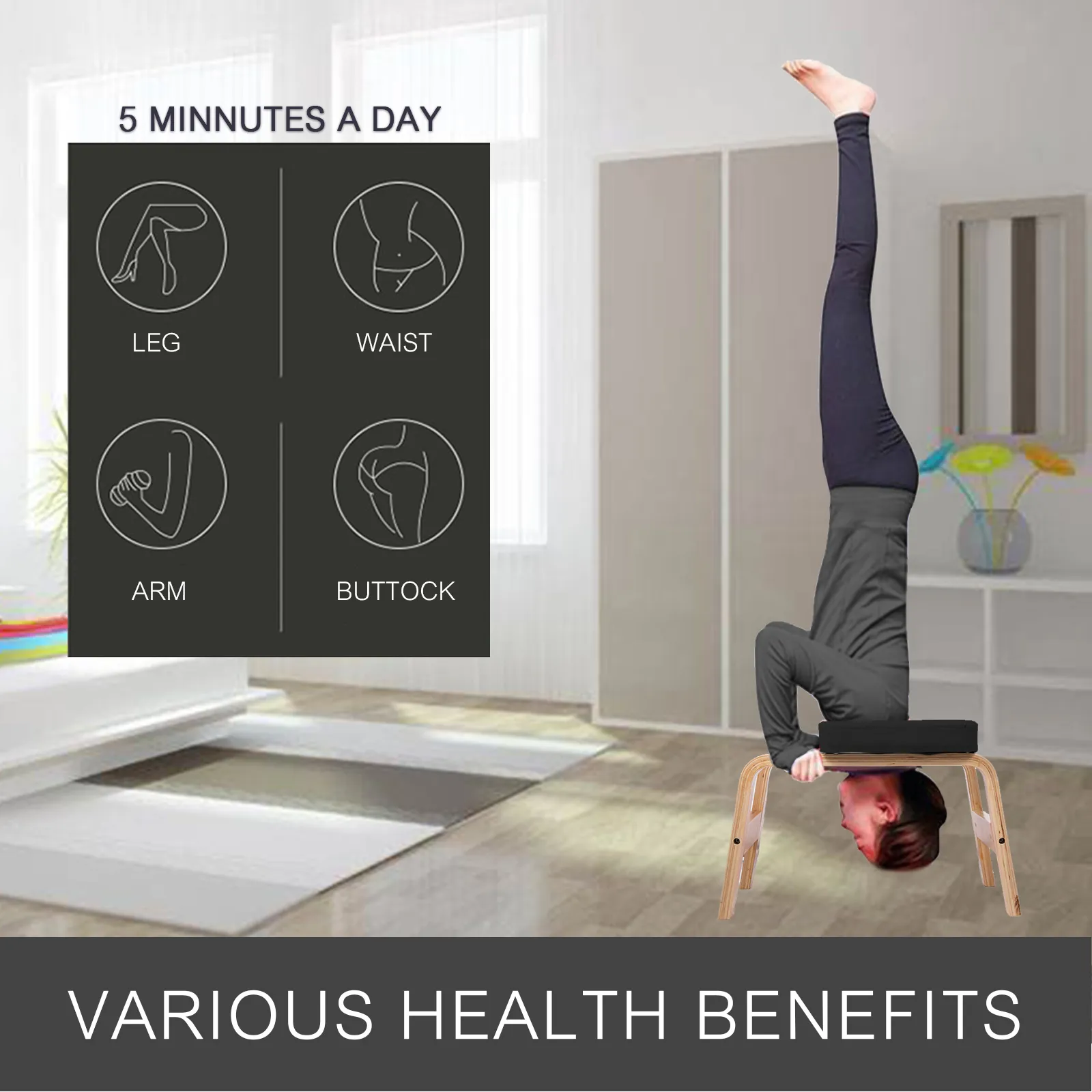 Fitness Yoga Handstand Chair Inversion Chair Yoga Chair Exercise ...
