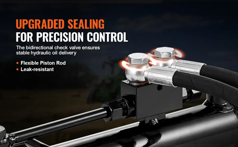 Enlace superior hidráulico VEVOR con sellado mejorado, control de precisión, vástago de pistón flexible y resistencia a fugas.