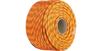 orange roll of VEVOR polyester rope with black accents.