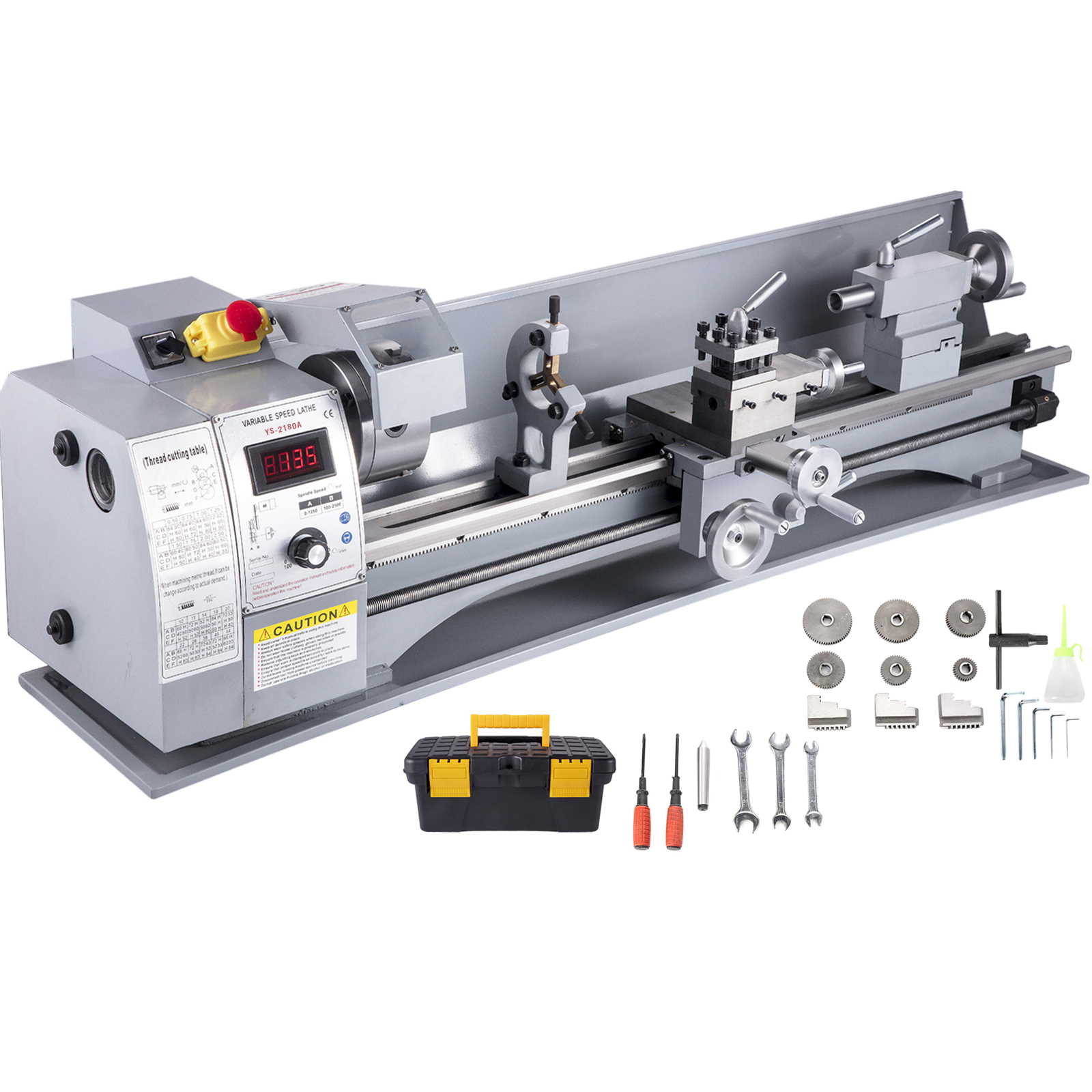 VEVOR Metal Lathe, 210x720 Mini Lathe Machine, 2500 RPM Variable