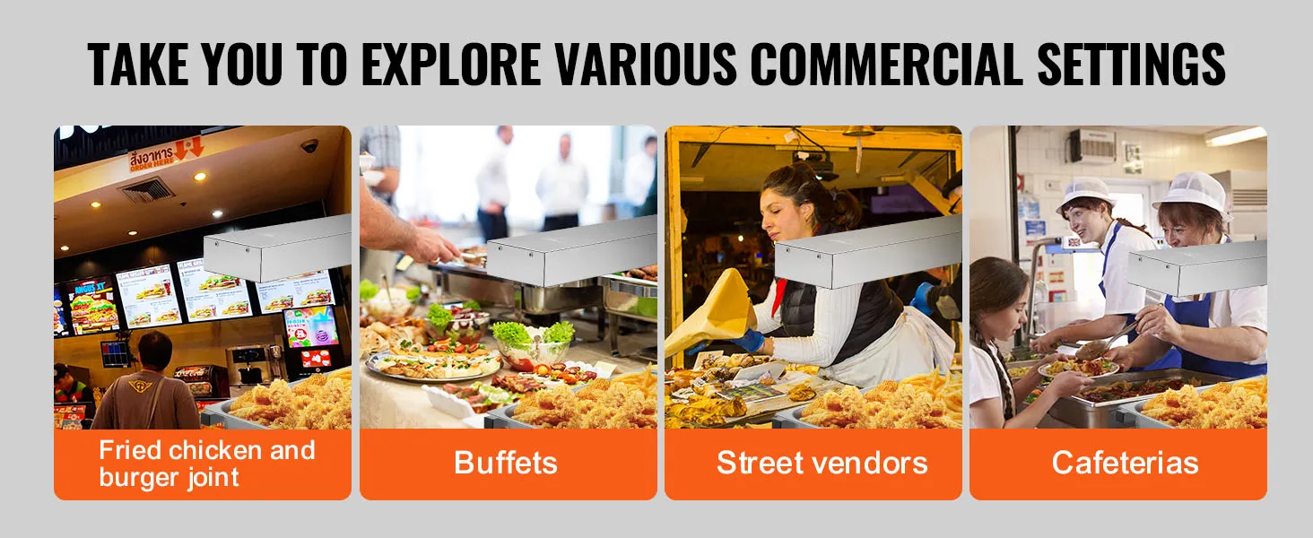 VEVOR-Pommes-Frites-Wärmer für gewerbliche Zwecke wie Hähnchenrestaurants, Buffets, Straßenstände und Cafeterias.