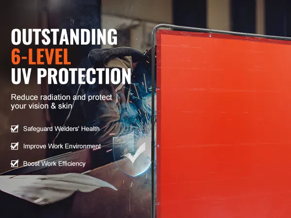 outstanding 6-level uv protection, safeguard welders' health, improve work environment, boost efficiency.