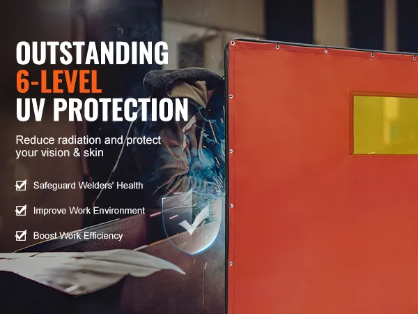outstanding 6-level uv protection, safeguard welders' health with VEVOR welding screen.