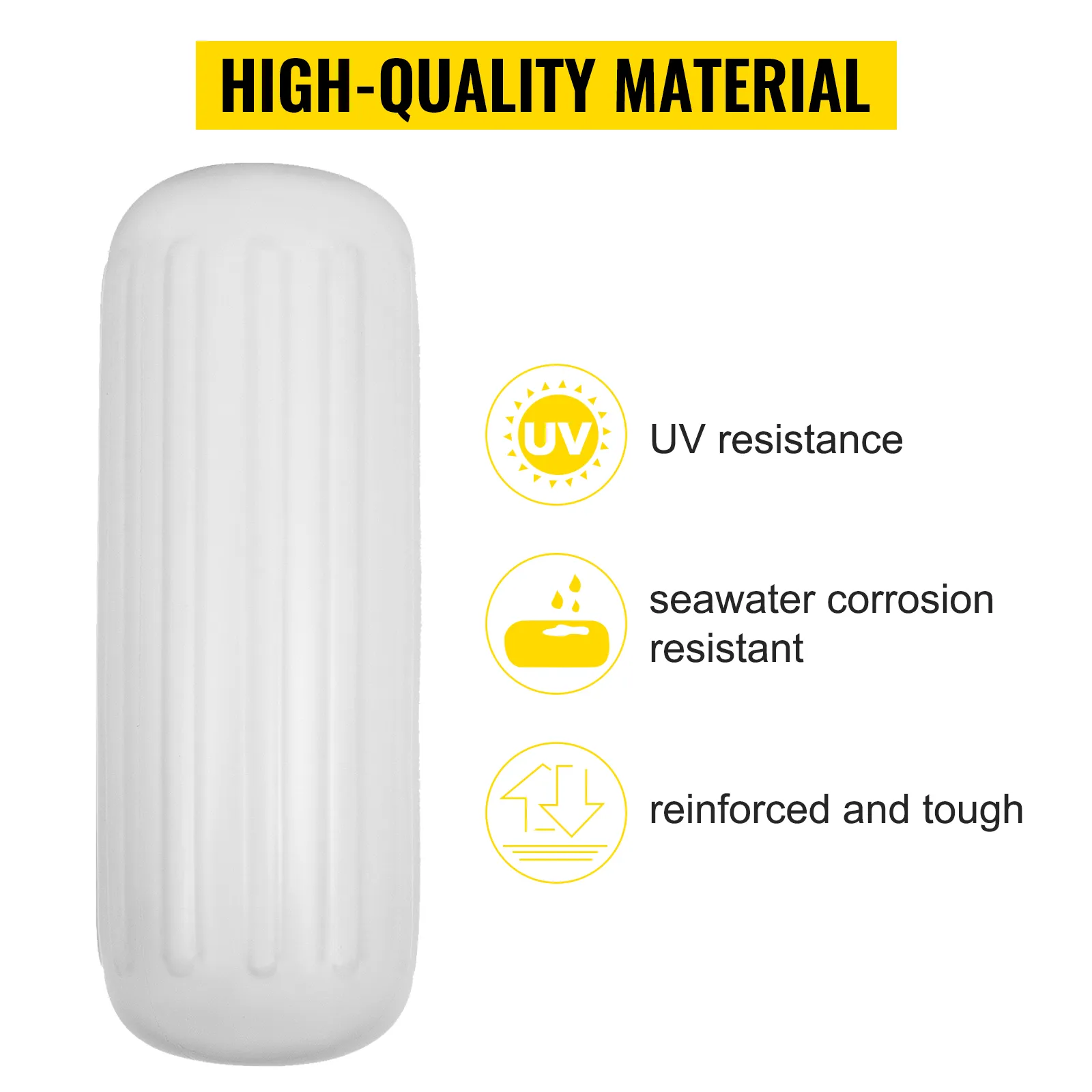 high-quality VEVOR boat fenders with uv and seawater corrosion resistance.