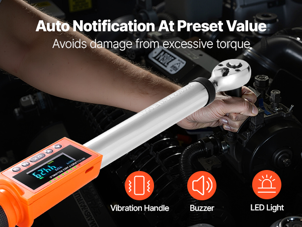 VEVOR Digital Torque Wrench Set, 2 Pieces, 1/2, 3/8 Inch Drive, 72