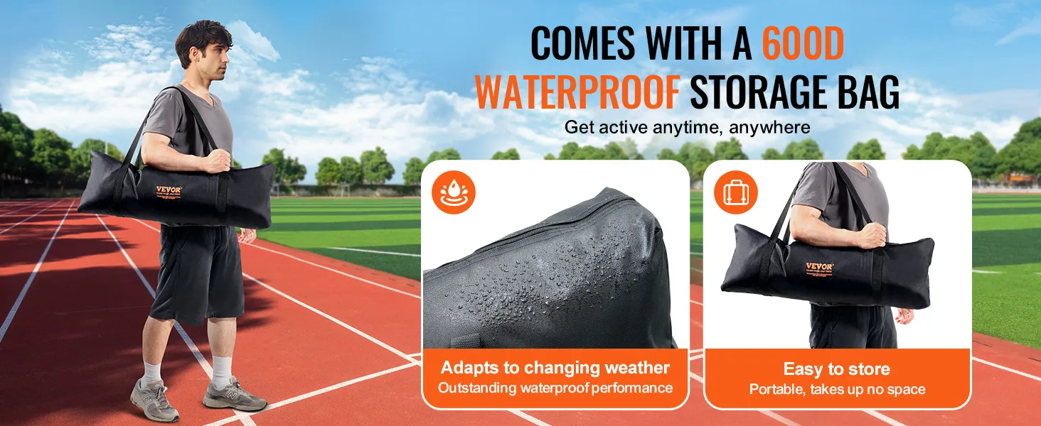 Het VEVOR-vangnet wordt geleverd met een waterdichte opbergzak van 600D, ideaal voor buitenactiviteiten.