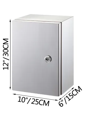 Caja eléctrica de acero inoxidable VEVOR nema, 12" x 10" x 6".