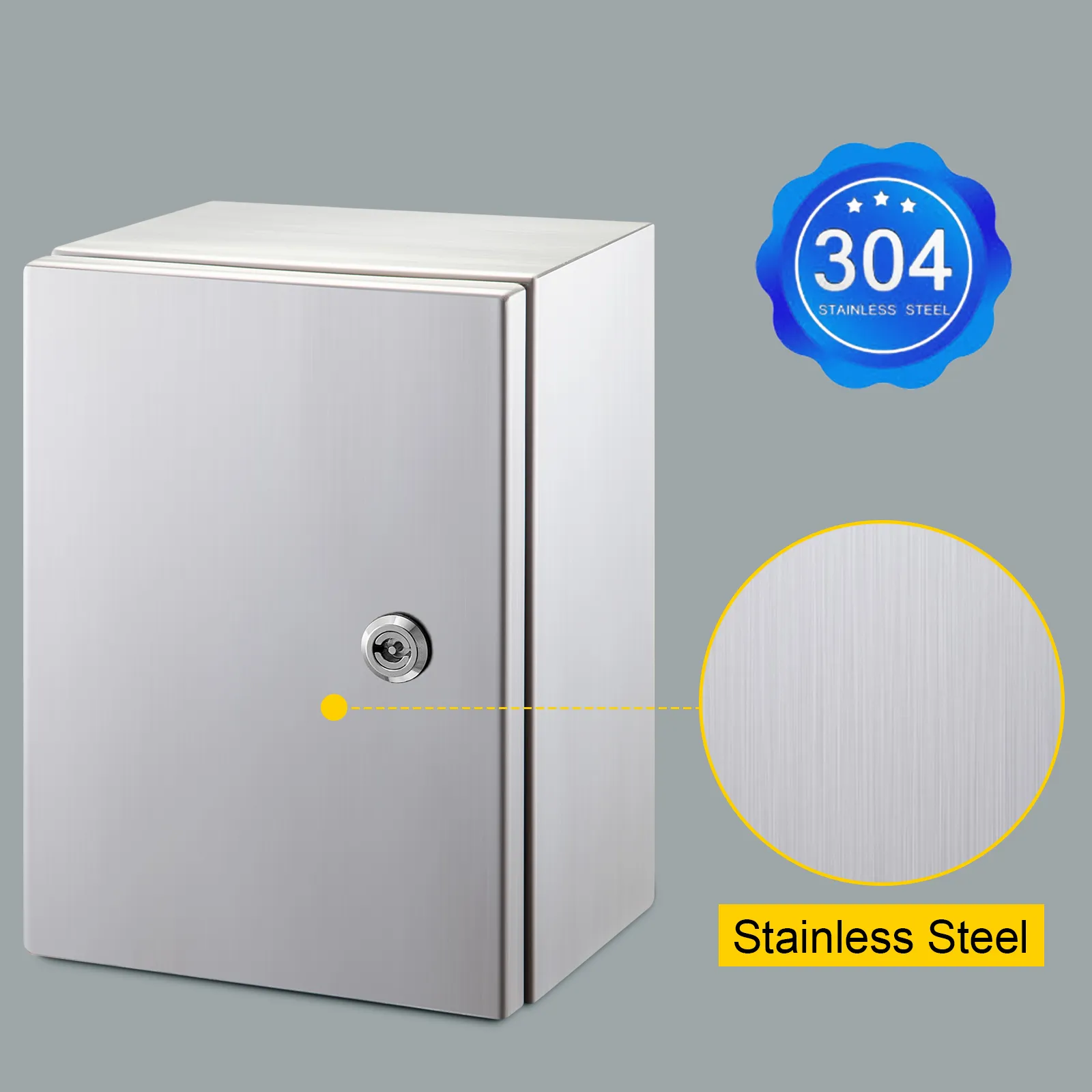 Caja eléctrica de acero inoxidable VEVOR nema con placa de acero inoxidable 304.