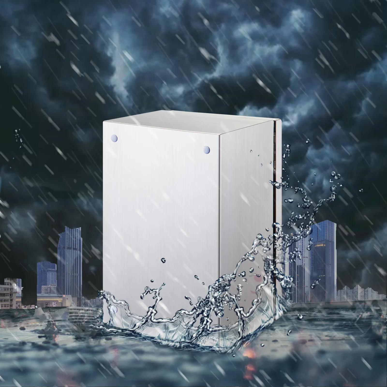 Caja eléctrica de acero inoxidable VEVOR nema resistente a fuertes lluvias y salpicaduras.