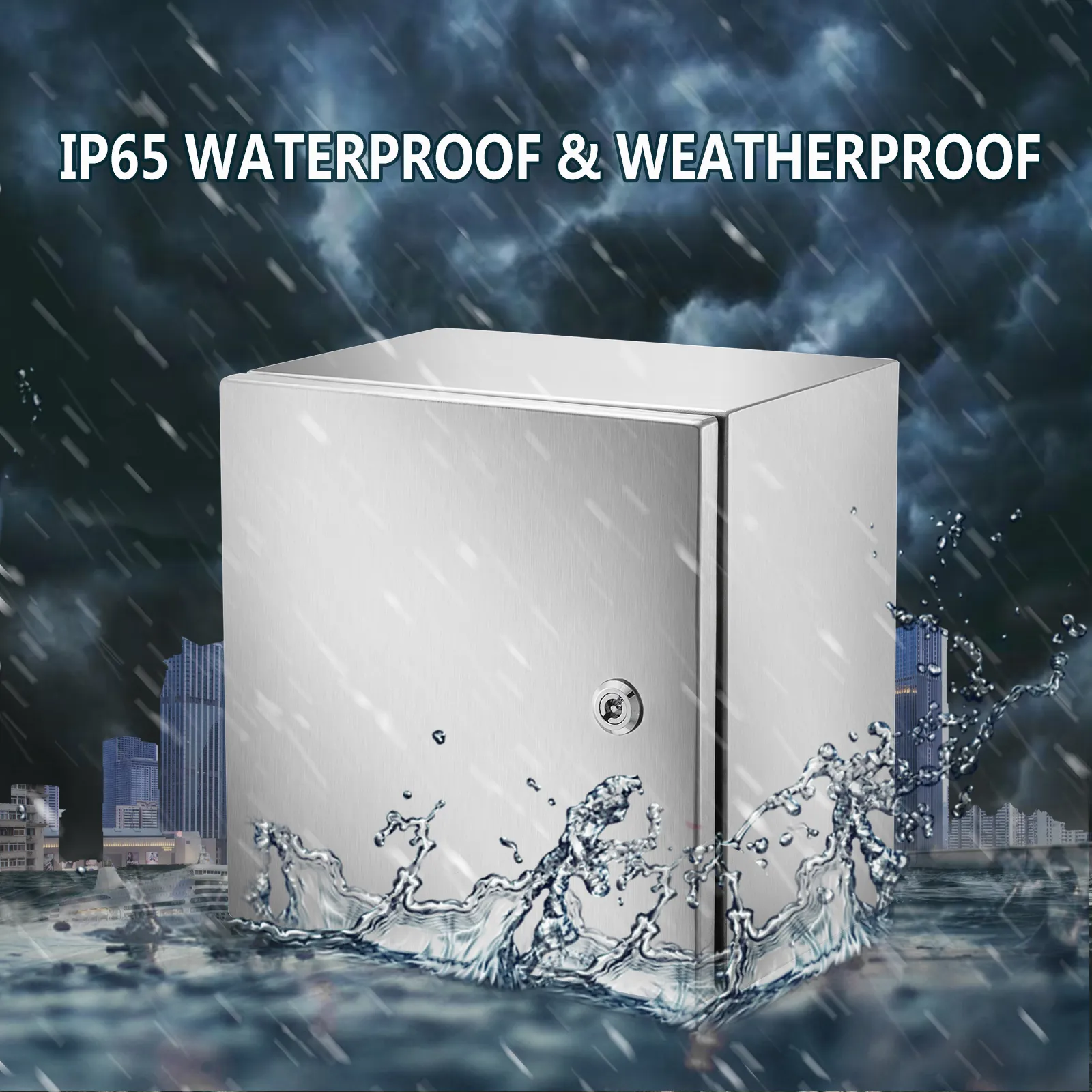VEVOR Nema roestvrijstalen behuizing, IP65 waterdicht en weerbestendig.
