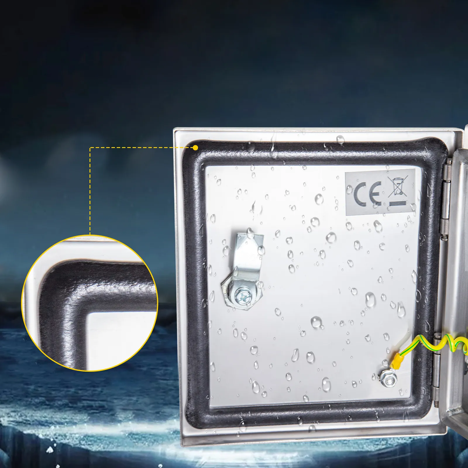 VEVOR nema 4x stainless steel enclosure with waterproof seal and ce mark.