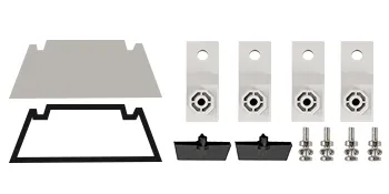 Kit de hardware de montaje para gabinete eléctrico VEVOR nema 4x con tornillos y soportes.