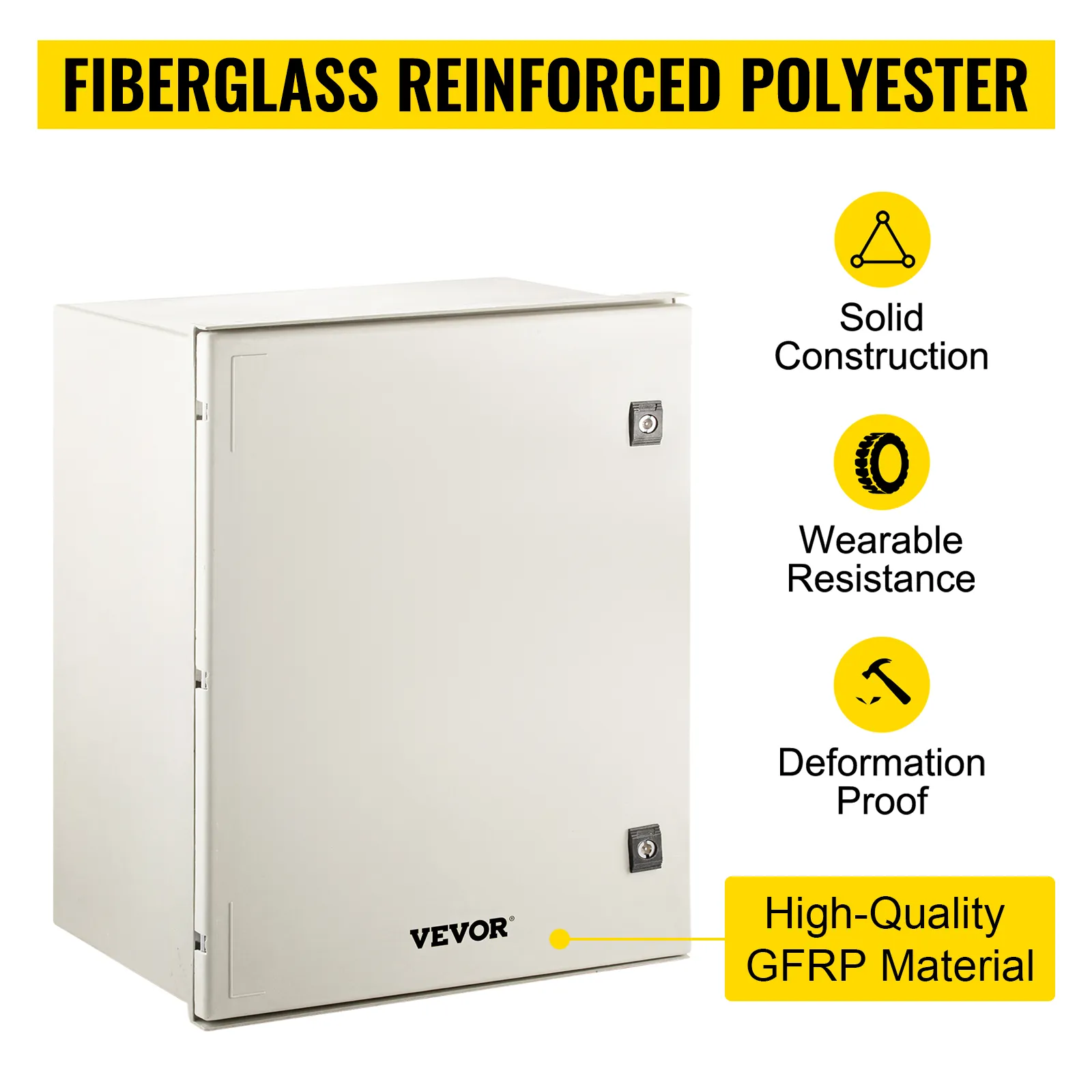 Quadro elettrico VEVOR nema 4x in poliestere rinforzato con fibra di vetro.