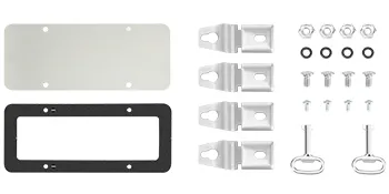 VEVOR nema steel enclosure hardware set with panel, latches, screws, and keys.