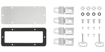 VEVOR nema steel enclosure parts with mounting brackets, screws, gaskets, and keys.