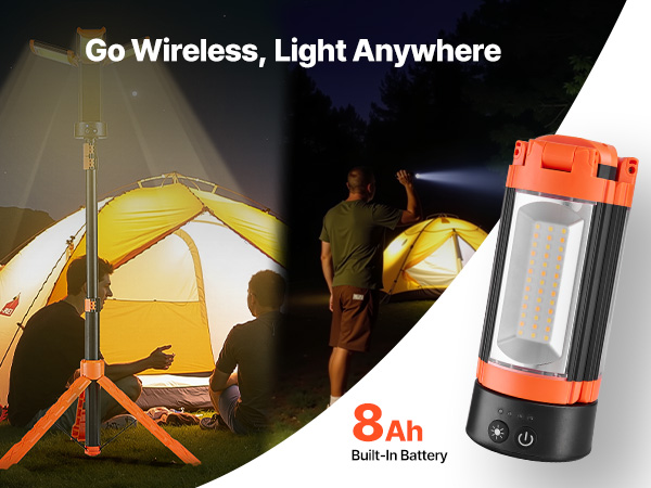 LIGHT DOME LIGHT STAND セット VEVOR LED Work Light with Stand, 8Ah, Rechargeable Cordless