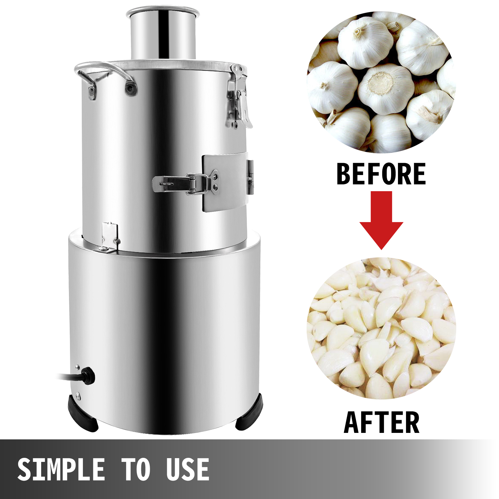 Éplucheuse Électrique Rechargeable Ahuuen - Pour Ail, Tomates, Myrtilles - Outil De Cuisine USB - Préparation Salades Et Fruits - 3