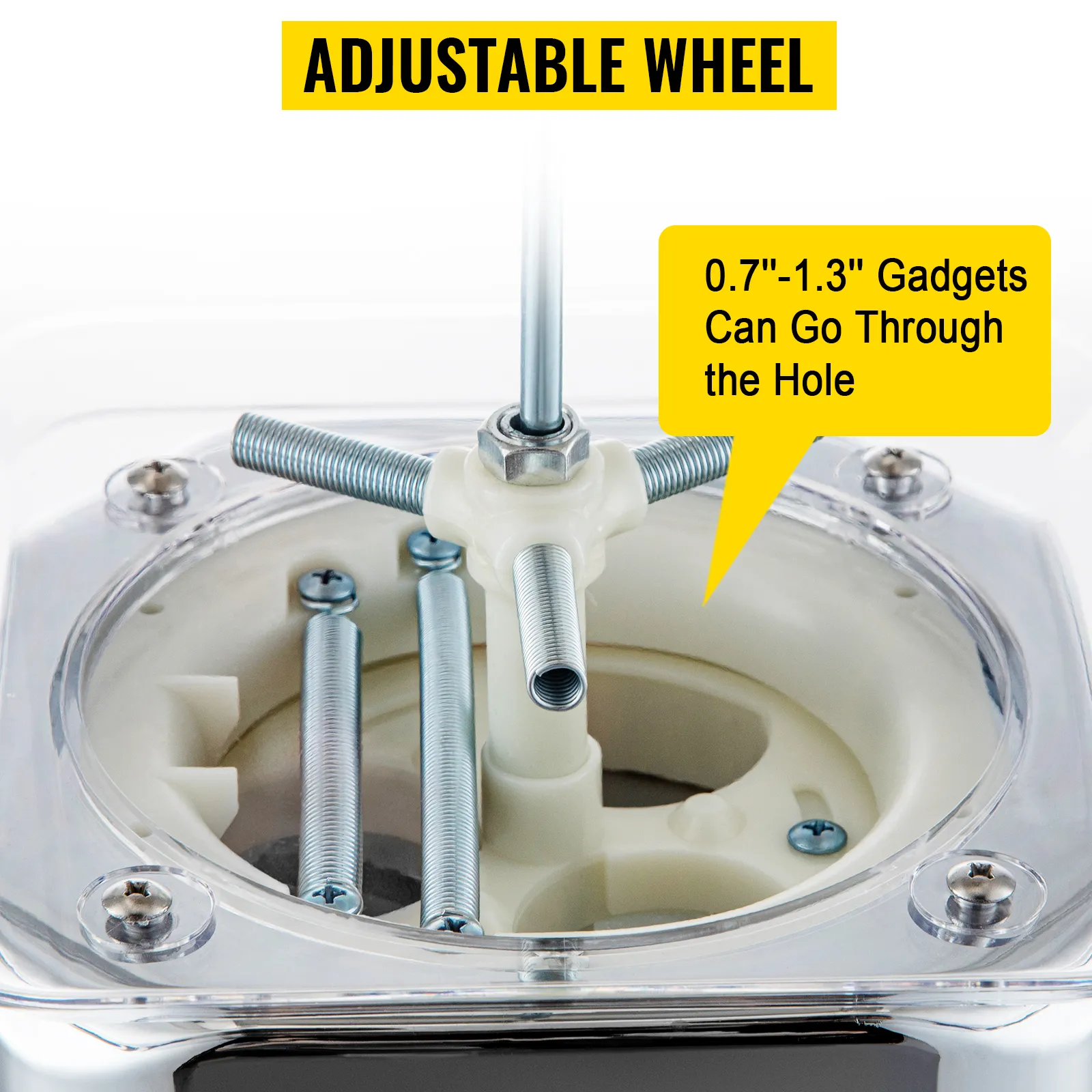 Rueda ajustable para máquina de chicles VEVOR con capacidad para dispositivos de 0,7" a 1,3".