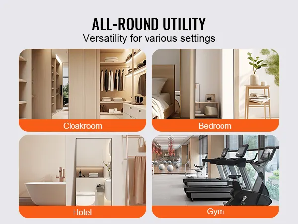 VEVOR storage units for cloakroom, bedroom, hotel bathroom, and gym display.